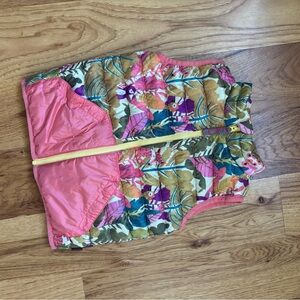 Patagonia Kids Floral Vest - Pink and Brown